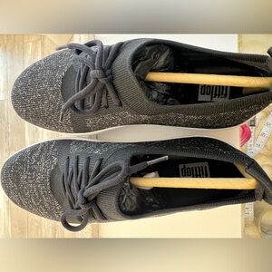 Fitflop Charcoal Knit Lace-Up Sneakers